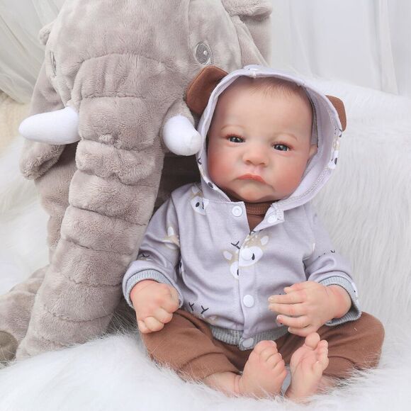 Wooroy Reborn Baby Dolls Boy - 17 Inch Anatomically Correct Realistic Newborn D - Picture 4 of 15